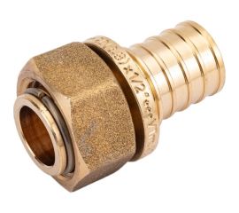 Надвижной соединитель VALTEC с накидной гайкой, 20х2.8х1/2 VTm.422.BG.002004 