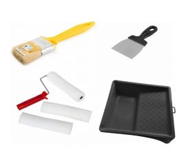 Малярный набор Мелодия цвета шпатель 100 мм, валик поролон, ванночка 330x350 мм, кисть Эмали НАБ/МАЛ 