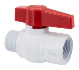Шаровой кран Санакс мак, с резьбой, полипропиленовый из абс-пластика 1 вн/нар 772783 