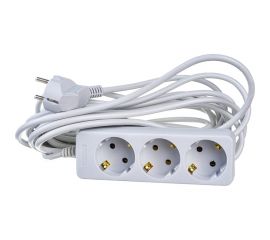 Сетевой удлинитель PERFEO с заземлением POWERMATE 7 м 3 розетки белый 30 012 520 