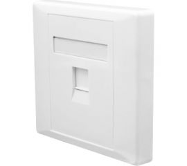 Лицевая панель 1 порт SUPRLAN (80x80, Keystone, шторка) 10-0333 