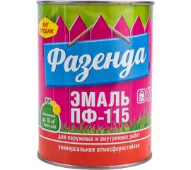 Эмаль Ленинградские краски Фазенда ПФ-115 синяя 0,9 кг 24304 