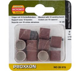 Цилиндр шлифовальный с дискодержателем (10 шт; 13х14 мм; К120) Proxxon PR- 28978 
