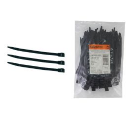 Кабельный хомут с горизонтальным замком TDM неразъемный КСГ 9х260 черный 100 шт. SQ0524-0002 