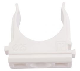 Крепеж-клипса для труб Промрукав полистирол белая д25 PR.02725б 