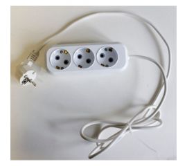 Сетевой удлинитель ПЕРЕСВЕТ+ с заземлением на 3 гнезда шнур ПВС 3*1- 2м 4620003921339 