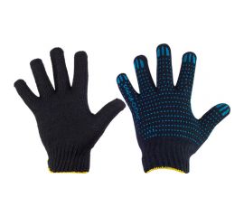 Перчатки с ПВХ РемоКолор черные, 7.5 класс вязки, 5-ти нитка, 24-2-003 