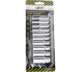 Набор 6-гранных торцевых головок удлиненных (10 шт; 1/4"") Pobedit 2809206 