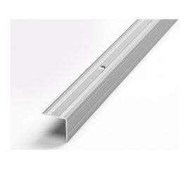 Порог угловой алюминиевый ЛУКА (20х20 мм, 1,35 м, порошковое покрытие, Серебро) УТ000004914 