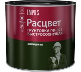 Быстросохнущая грунтовка Расцвет ГФ-021 красно-коричневая, 2.5 кг 73562 