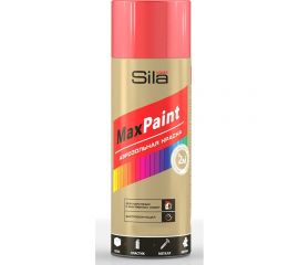 Универсальная аэрозольная эмаль Sila home max paint красный ral 3020, 520 мл 00-00004733 SILP3020 