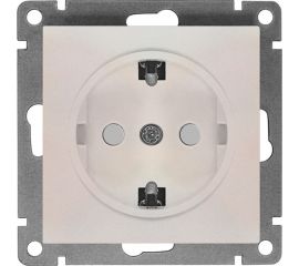 Одноместная розетка UNIVersal серия афина с/з, с/у, з/ш, 16а, 220в, жемчуг еврослот A0049-OBr 