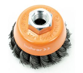 Кордщетка чашеобразная витая, жесткая, 65 мм, толщ. проволоки 0.5 мм для УШМ Bohrer 36200065 