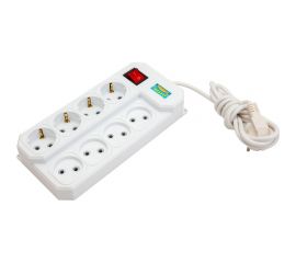 Сетевой фильтр ПЕРЕСВЕТ+ удлинитель на 8 гнезд, шнур ПВС 3х0,75, 2 м 4620003920639 