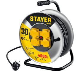 Силовой удлинитель на стальной катушке STAYER Pro 325 КГ 3x2.5 30м 55076-30_z01 