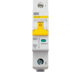 Автоматический выключатель IEK ВА47-60M 1Р 63А 6кА B MVA31-1-063-B 