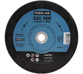 Круг отрезной по металлу Expert (230х3х22.2 мм; A46TBF) FerrLine 7278 