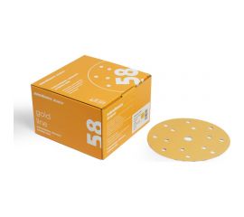Диск шлифовальный на бумажной основе 58 Gold ALO 150 мм, 15 отверстий, Р120, 100 шт SANDWOX 58.150.120.15 