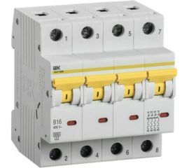 Автоматический выключатель IEK ВА47-60M 4Р 16А 6кА B MVA31-4-016-B 