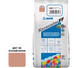 Затирка MAPEI KERACOLOR FF № 140, 2 кг, красный коралл 5QA014002A 