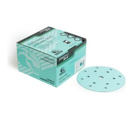 Диск шлифовальный на бумажной основе 136 Green ALO Р240 (150 мм, 15 отверстий, 100 шт) SANDWOX 136.150.240.15 