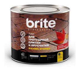 Лак для тротуарной плитки и брусчатки BRITE PROFESSIONAL банка 2 л 215175 