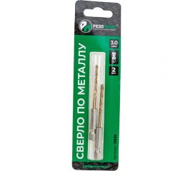 Сверло с шестигранным хвостовиком 3 мм, Р6М5, блистер, 2 шт Резолюкс 31630 