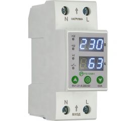 Реле контроля напряжения и тока РЕЛЕОН 1L; 230В AC; 63А, RV121823063 
