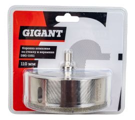 Алмазная коронка по стеклу и керамике 110 мм Gigant DBG-11011 