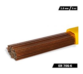 Пруток присадочный омедненный ER 70S-6 SG 2 (Св-08Г2С) 1.6 мм, 5 кг для аргонодуговой сварки TIG SvarCity пруток/медь/ER 70S-6/1,6/5кг 
