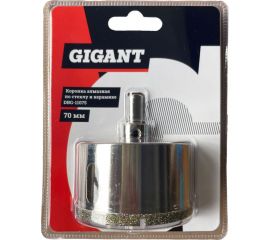 Алмазная коронка по стеклу и керамике 70 мм Gigant DBG-11075 