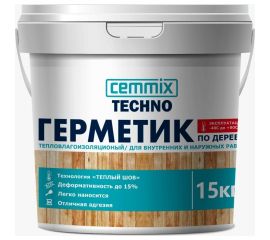 Акриловый герметик для дерева CEMMIX Теплый шов (белый; 15 кг) 84735748 