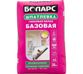 Гипсовая шпатлевка БОЛАРС Базовая 20 кг 00000038993 