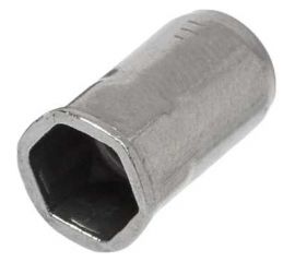 Резьбовая нержавеющая шестигранная заклепка с уменьшенным потайным бортиком KREPFIELD М8x17 мм, ART 1027, А2, 20 шт. 1027ГАЙКАЗАКЛЕПКАМ8Х17-20 