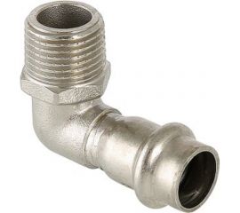 Угольник из нержавеющей стали VALTEC 90 градусов, наружная резьба, 18x1/2 VTi.953.I.001804 