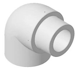 Переходной отвод Политэк нар./внутр. 25/90 pprc (белые) 9422002590 