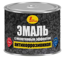 Молотковая антикоррозионная эмаль Новбытхим серебристая, 0,5 л 938 
