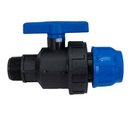 Шаровой кран VALFEX ПНД компрессионный цанга - наружная резьба, разборный 40x1 1/4"" 1210012640114 