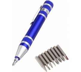 Карманная отвертка Beroma в виде ручки 8 в 1, синий 07709320 