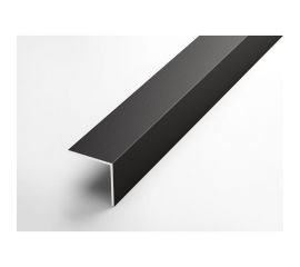 Декоративный угловой профиль ЛУКА алюминиевый, 25х25х1,2 мм, 2,7 м, 5 шт./уп. черный УТ000020817 