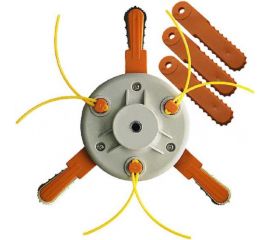 Катушка (головка) универсальная с ножами, гайка м10x1.25 lh левая резьба для триммера S.E.B. 202K-25 