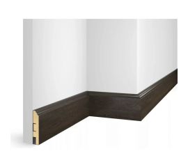 Плинтус COSCA DECOR ЕP07 NanoFlex дуб темный, 80x16x2400 мм, МДФ СПБ081587 
