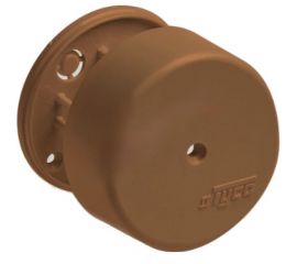 Распределительная коробка для открытой проводки Рувинил Тусо D 62 мм H24 мм 2 пары клеммников коричневая 65001К 