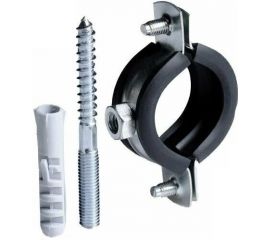 Стальной хомут Rvc (47-51) 1 1/2"", с резиновым уплотнителем и крепежом М8x100 в комплекте дюбель 09101 