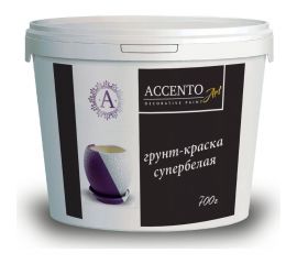 Акриловая грунт-краска AccentO ART супербелая, 0,7кг 0 31200 