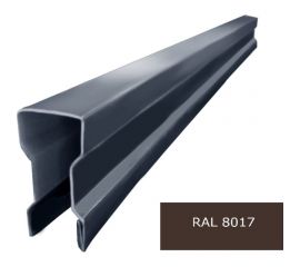 Заборная планка ТАВРОС 0.4х22х2000 мм, полиэстер, глянец, RAL 8017 шоколадно-коричневый 2000589 