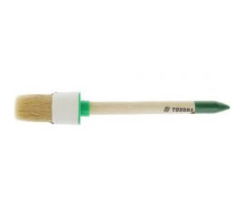 Кисть ТУНДРА круглая натуральная щетина, деревянная ручка, №10, 40 мм 881554 