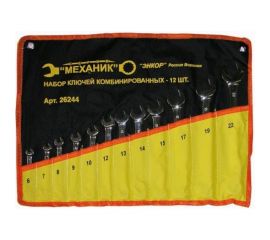 Набор комбинированных ключей 12шт в чехле Энкор 26244 