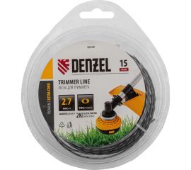Леска EXTRA CORD двухкомпонентная эллипс, 2.7 мм, 15 м, блистер для триммера Denzel 96249 