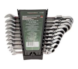 Набор комбинированных трещоточных ключей с шарниром ROCKFORCE 10 предметов RF-51102F 